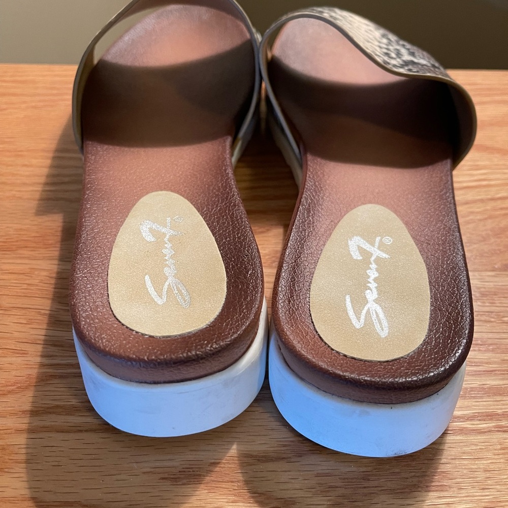 Seven Woman's Python Print Slide/Sandals - image 5